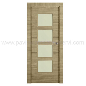 Puertas Hoja Maciza en DM Puerta Castaño V4